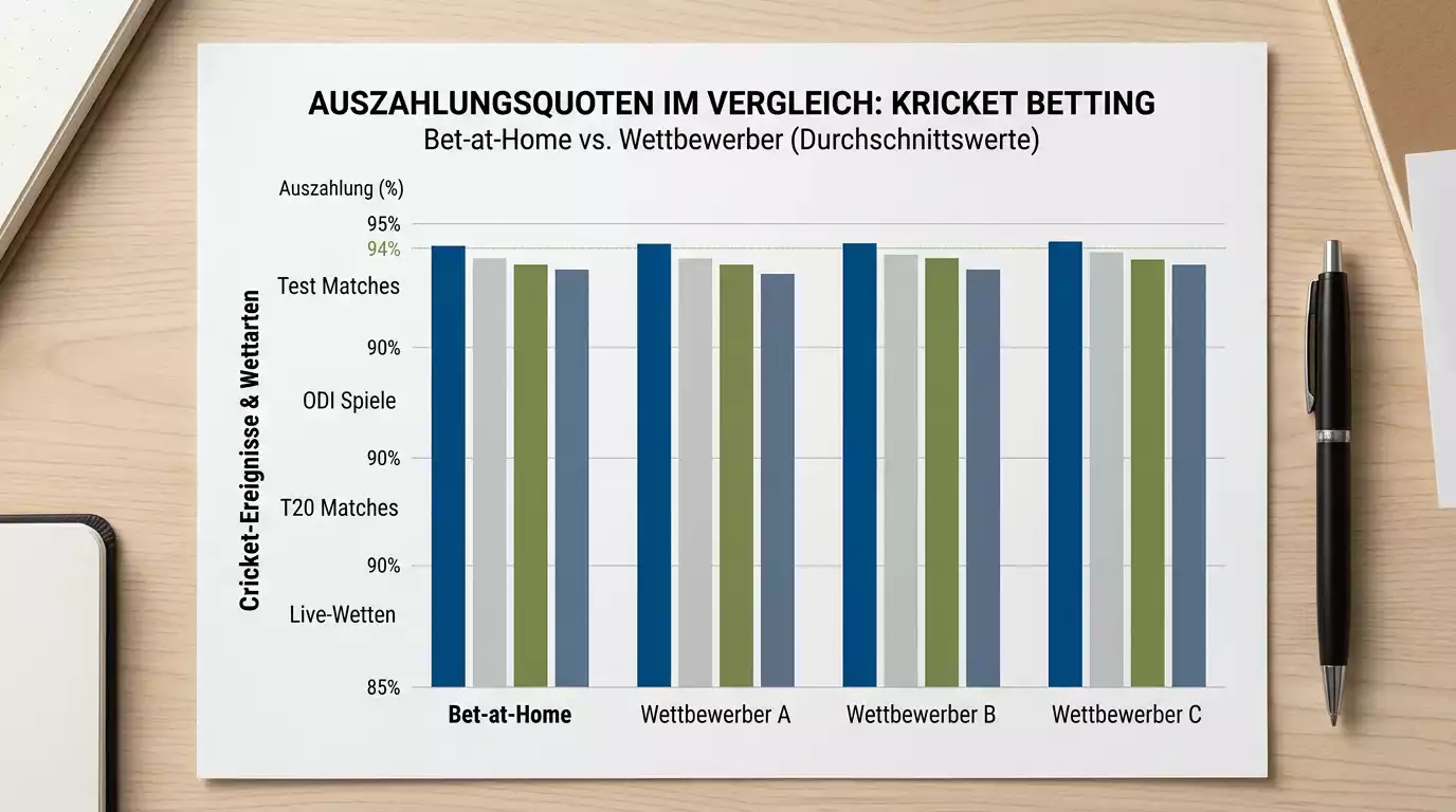 bet-at-home Cricket Quotenvergleich – Auszahlungsquoten bei IPL, ODI und T20 im Test 2026