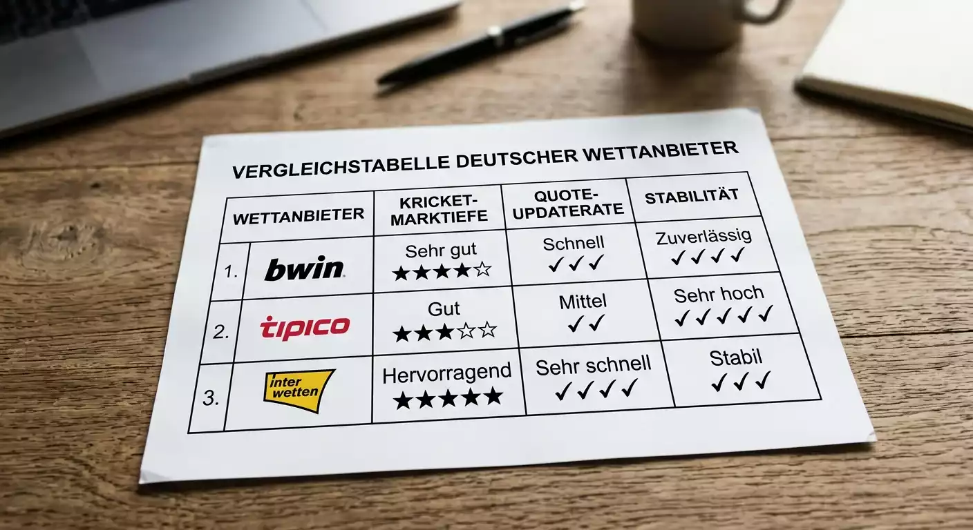 Vergleich deutscher Buchmacher für Big Bash League Wetten nach Markttiefe und Angebot