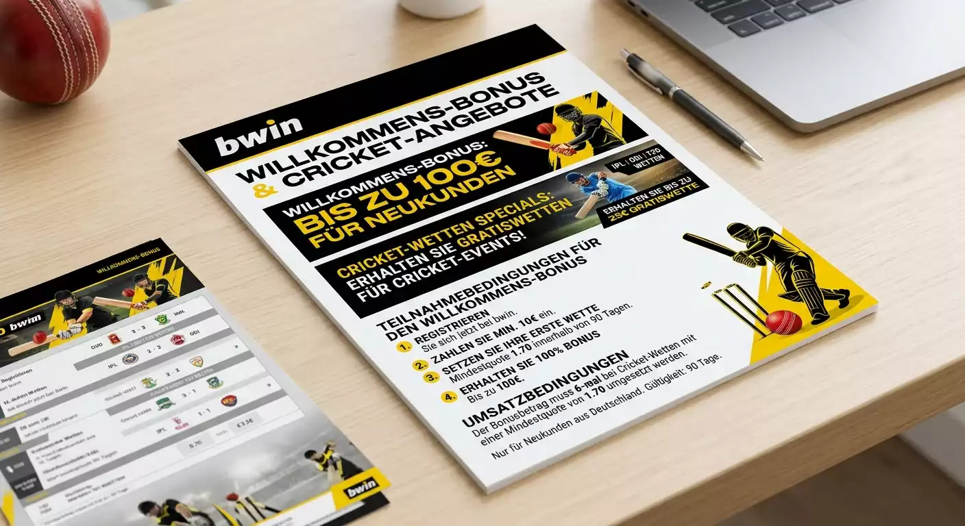 bwin Cricket Bonusangebote und Willkommensbonus für deutsche Spieler 2026