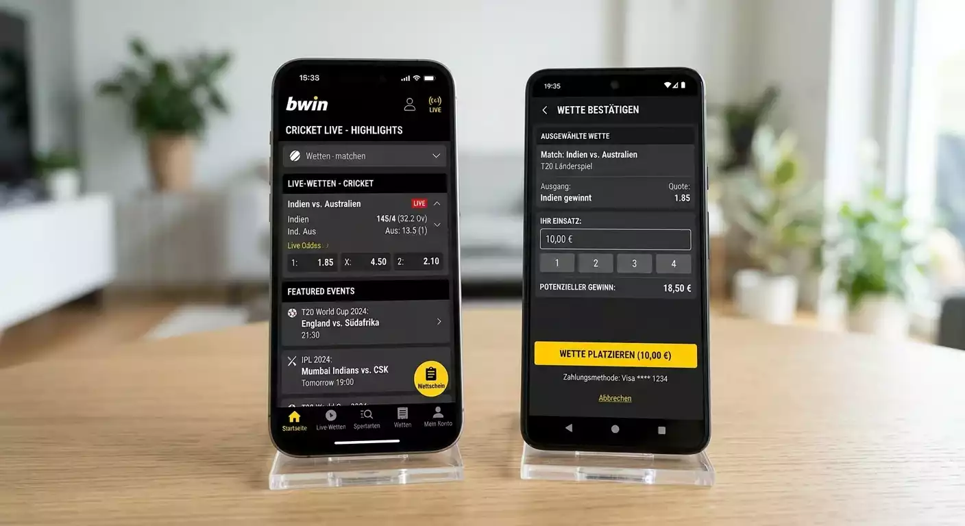 bwin Cricket Wetten Mobile-App – Live-Score-Integration und Wettschein-Verwaltung