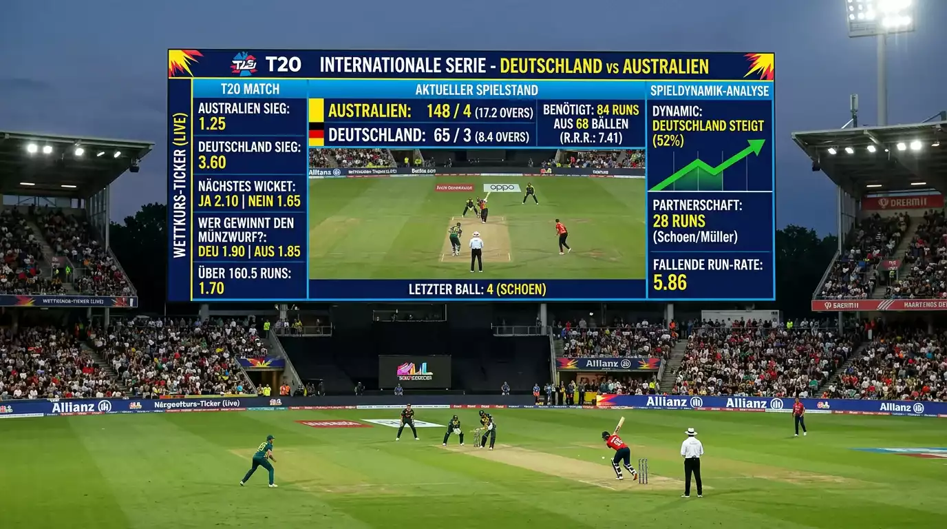 Cricket Live-Wetten Strategie für T20 und ODI – In-Play-Märkte und Quotendynamik erklärt