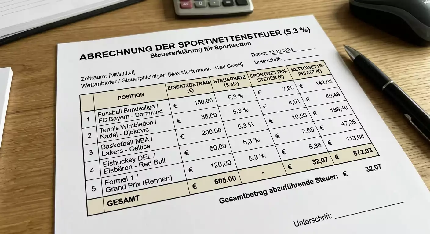 Wettsteuer 5,3 Prozent bei Cricket-Wetten in Deutschland – wer zahlt die Sportwettensteuer und wie sie berechnet wird