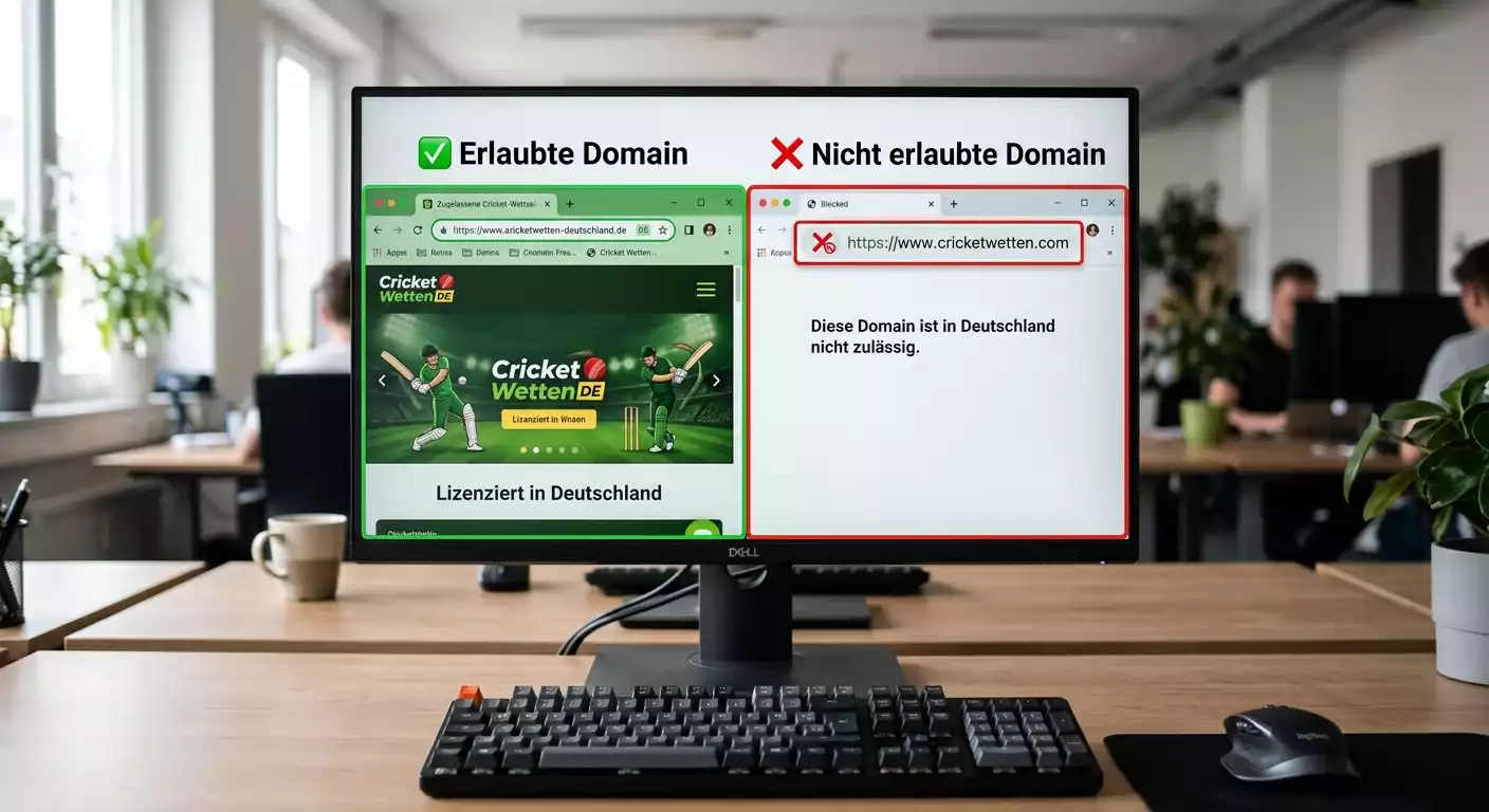 .de-Domain als Lizenzkriterium für legale Cricket-Wettanbieter in Deutschland
