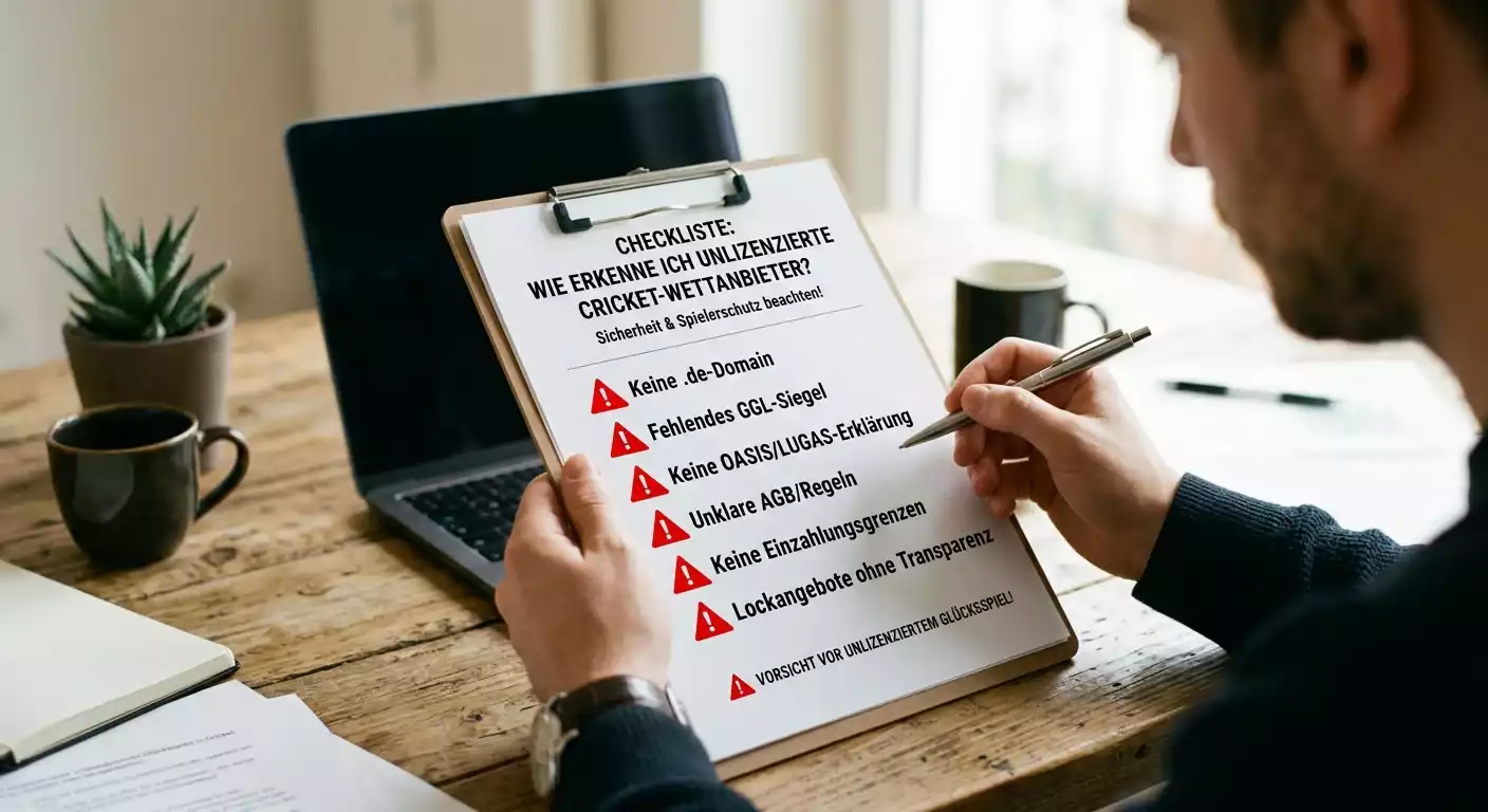 Warnsignale für illegale Cricket-Wettanbieter – Checkliste für deutsche Spieler
