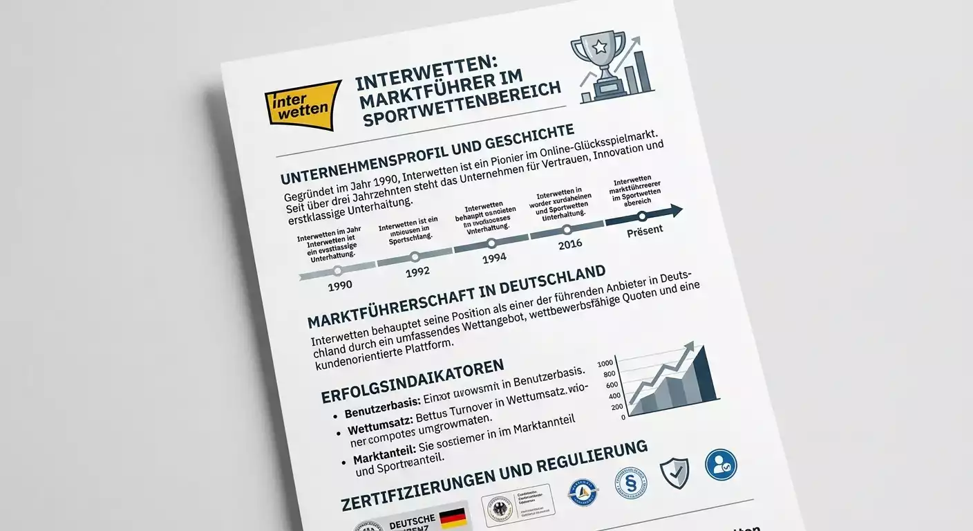 Interwetten Marktstellung Deutschland – GGL-lizenzierter Buchmacher mit langer Sportwetten-Geschichte