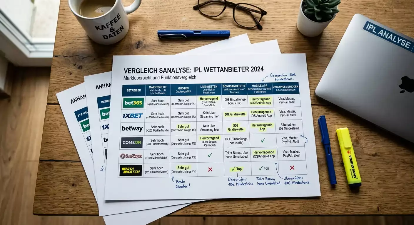 Beste IPL Wettanbieter in Deutschland – GGL-lizenzierte Buchmacher für Indian Premier League Märkte