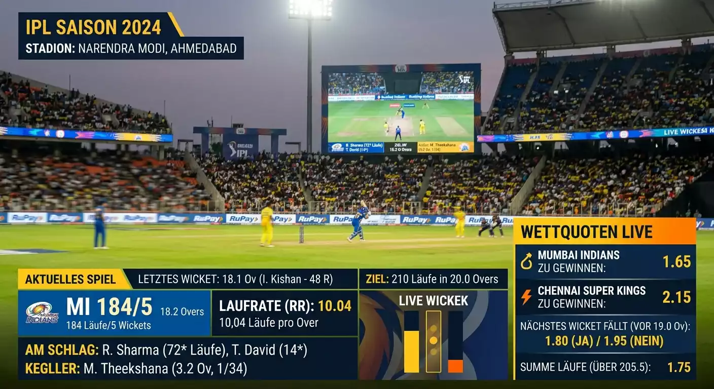 IPL Live-Wetten Strategie für deutsche Spieler – In-Play-Märkte und Quotenbewegungen bei T20-Cricket