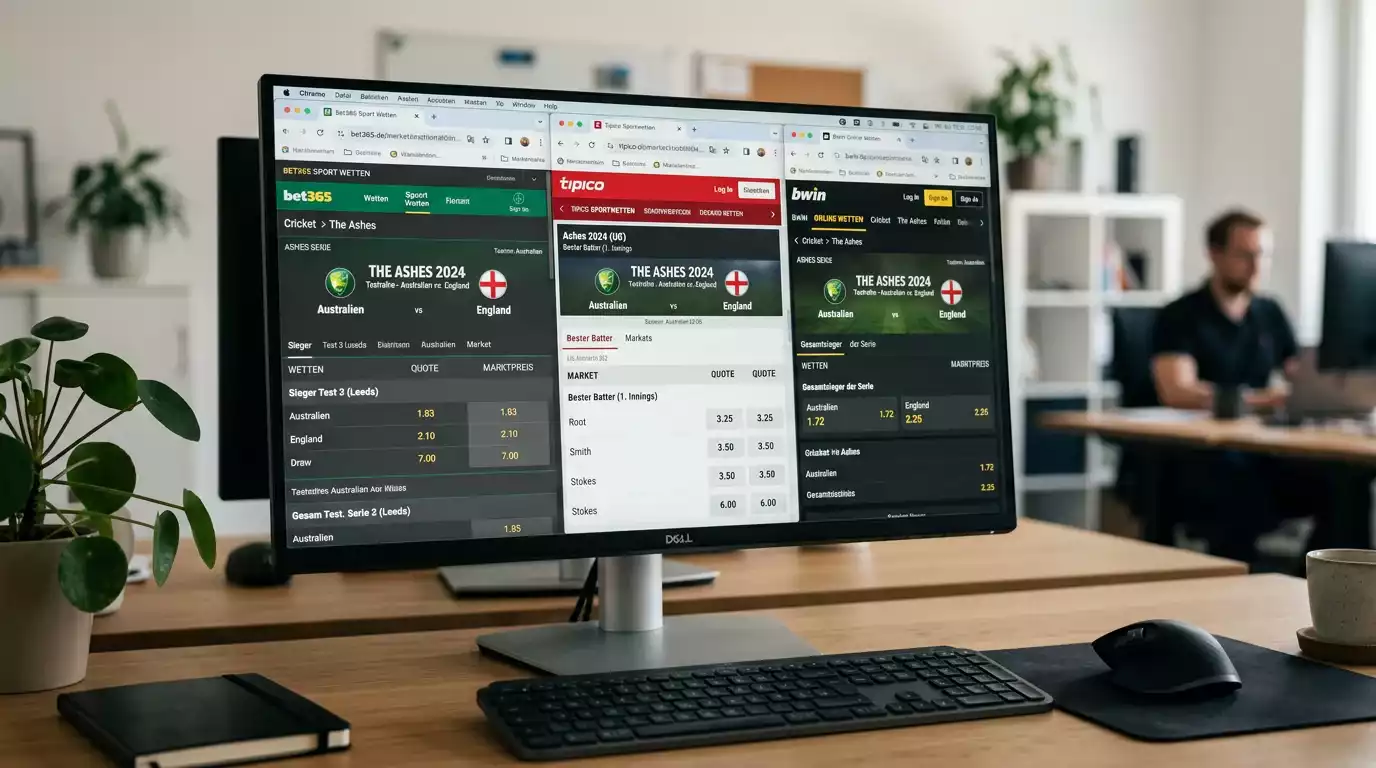 The Ashes Wettanbieter Vergleich Deutschland – bet365, Interwetten und bwin für Test-Cricket-Wetten